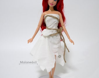 Ariel Inspired Doll Dress: Sail dress, Fits 11.5/17 Inch Princess Dolls