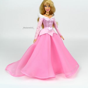 Aurora inspired dress (baby Pink) fits 11.5 inches or 17 inches Dolls like Disney Princess Classic Dolls or Classic Singing Dolls.