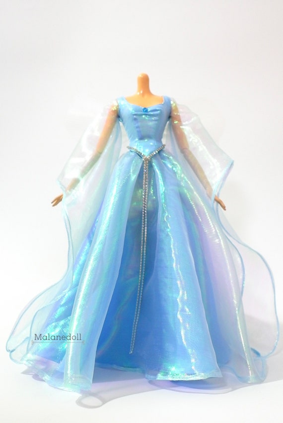 barbie fairy dress Blue Fairy Doll Dress With Wings - Fits 11.5
