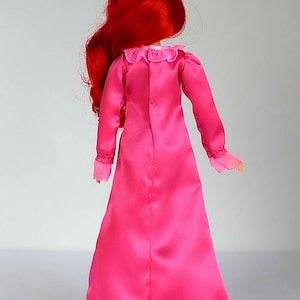 Bata de dormir para muñecas inspirada en Ariel: se adapta a muñecas de 11,5 o 17 pulgadas imagen 2