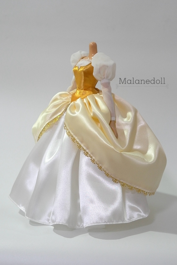 Ariel Inspired Doll Dress: Golden Yellow Gown for 11.5/17 Inch Dolls - Etsy