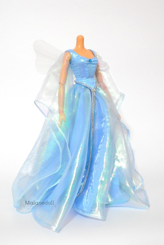 Blue Fairy Doll Dress With Wings - Fits 11.5" or 17" Dolls - Etsy