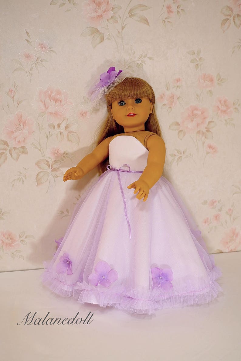 American Girl Dress with Purple Flower