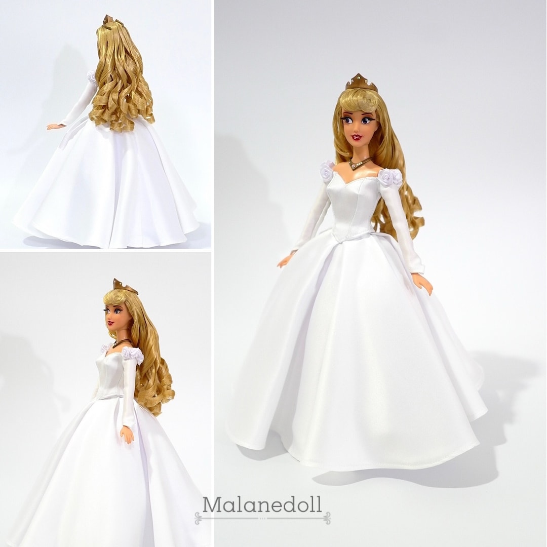 ミニチュアウェディングドレス⑰ 900一点物♥ミニチュアウェディングドレス✿白ホワイト薔薇白の