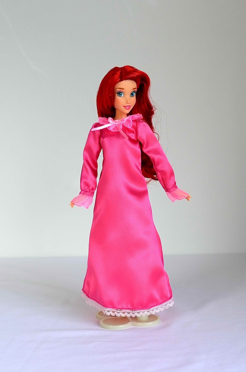 Bata de dormir para muñecas inspirada en Ariel: se adapta a muñecas de 11,5 o 17 pulgadas imagen 1