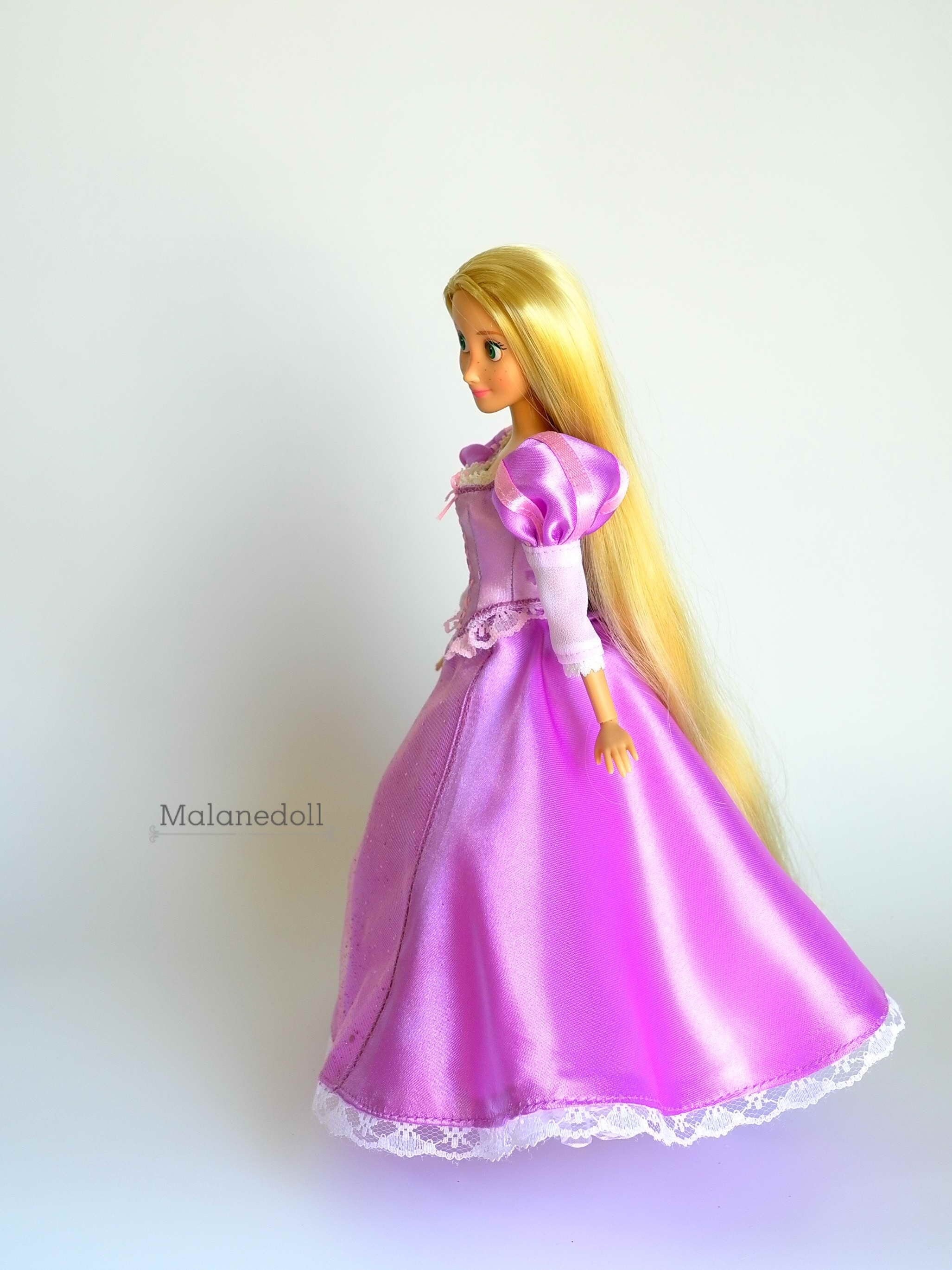 Enchanting Rapunzel Barbie - Crowned in Purple Dress with Long Hair | Art  Board Print