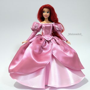 Ariel inspired dress #4(detail puff sleeve) fits 11.5 inches or 17 inches Dolls like Disney Princess Classic Dolls or Classic Singing Dolls.