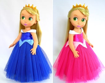 Ball gown (Blue or Pink) for Disney animator doll 16&quot;/ Aurora inspired