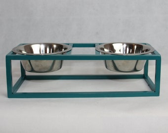 Modern Pet Feeder - Elevated Dog Bowl, Modern Cat Bowl, Double Wire Feeding Stand, Rised Pet Feeder, Modern Design, Pet Feeder, love my dog