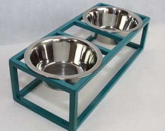 Modern Pet Feeder - Elevated Dog Bowl, Modern Cat Bowl, Double Wire Feeding Stand, Rised Pet Feeder, Modern Design, Pet Feeder, love my dog