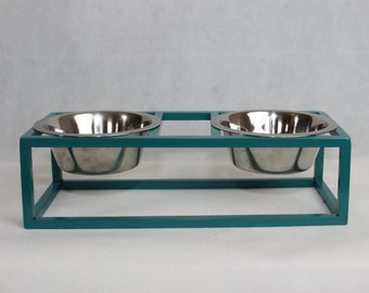 Modern Pet Feeder - Elevated Dog Bowl, Modern Cat Bowl, Double Wire Feeding Stand, Rised Pet Feeder, Modern Design, Pet Feeder, love my dog