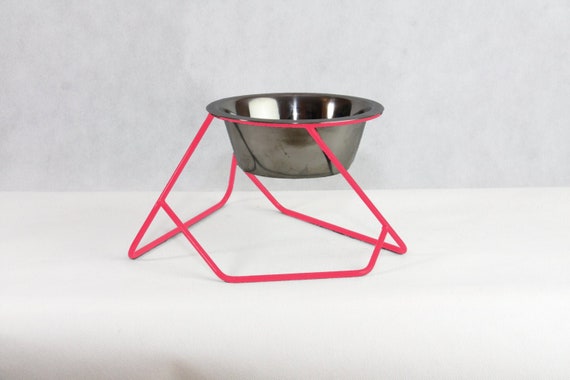 Modern Pet Feeder Elevated Dog Bowl Modern Cat Bowl Wire Etsy