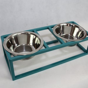 Modern Pet Feeder Elevated Dog Bowl, Modern Cat Bowl, Double Wire Feeding Stand, Rised Pet Feeder, Modern Design, Pet Feeder, love my dog image 4