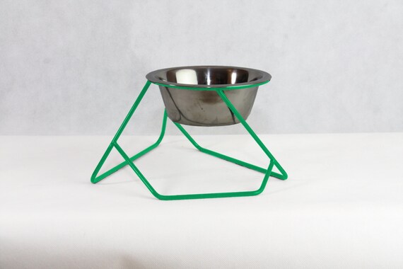 Modern Pet Feeder Elevated Dog Bowl Modern Cat Bowl Wire Etsy