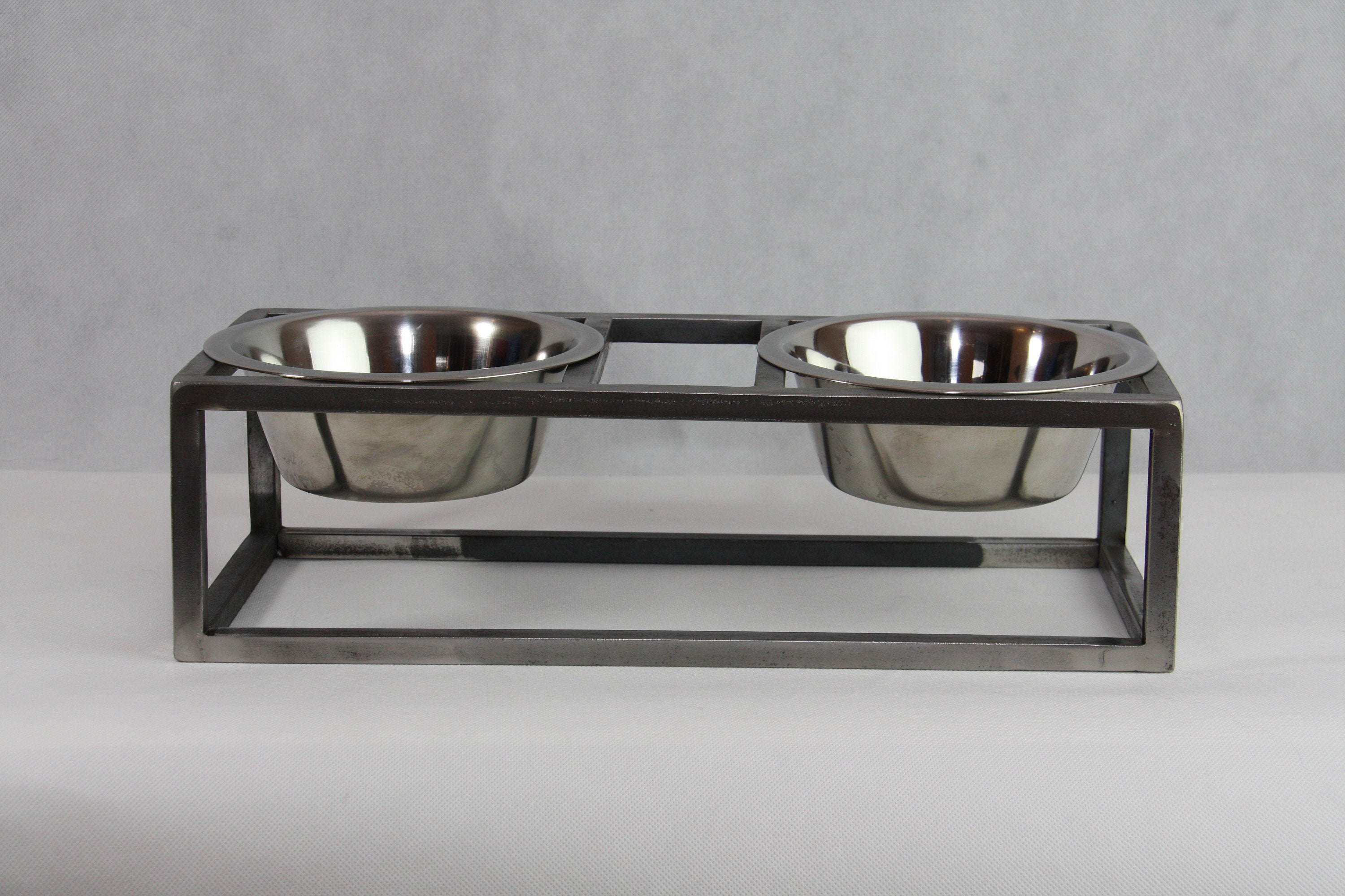 Modern Pet Feeder Elevated Dog Bowl Modern Cat Bowl Double Etsy