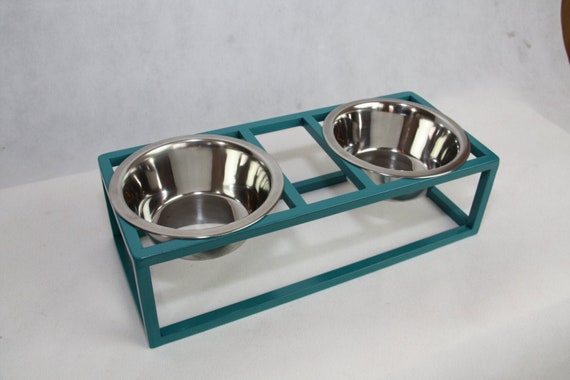 Wire Feeding Stand Modern Pet Feeder Rised Pet Feeder Elevated Dog Bowl Modern Disign Modern Cat Bowl
