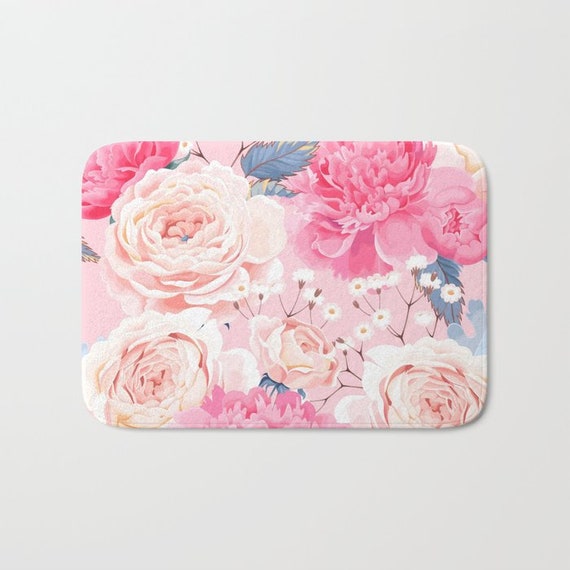 pink shower mat