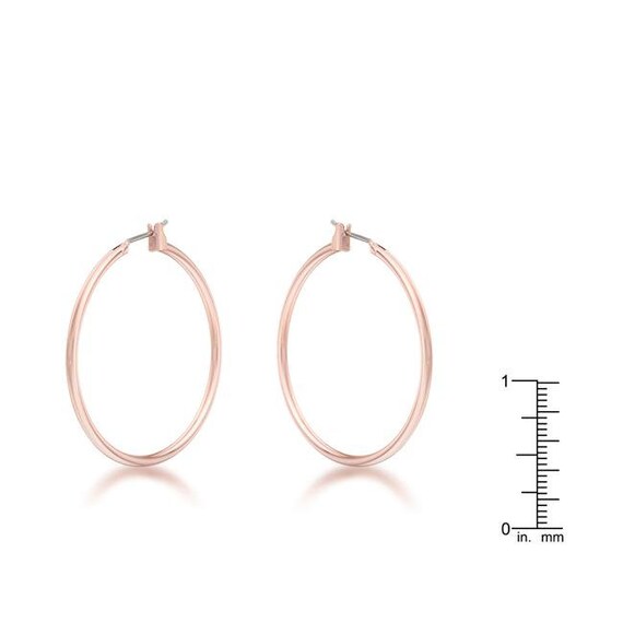 2 inch rose 2024 gold hoop earrings