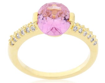 18k Gold Pink Diamond Solitaire Ring, Light Pink Oval Engagement Ring, Princess Ring, Pink Statement Ring, Beautiful Ring, 18k Gold Ring