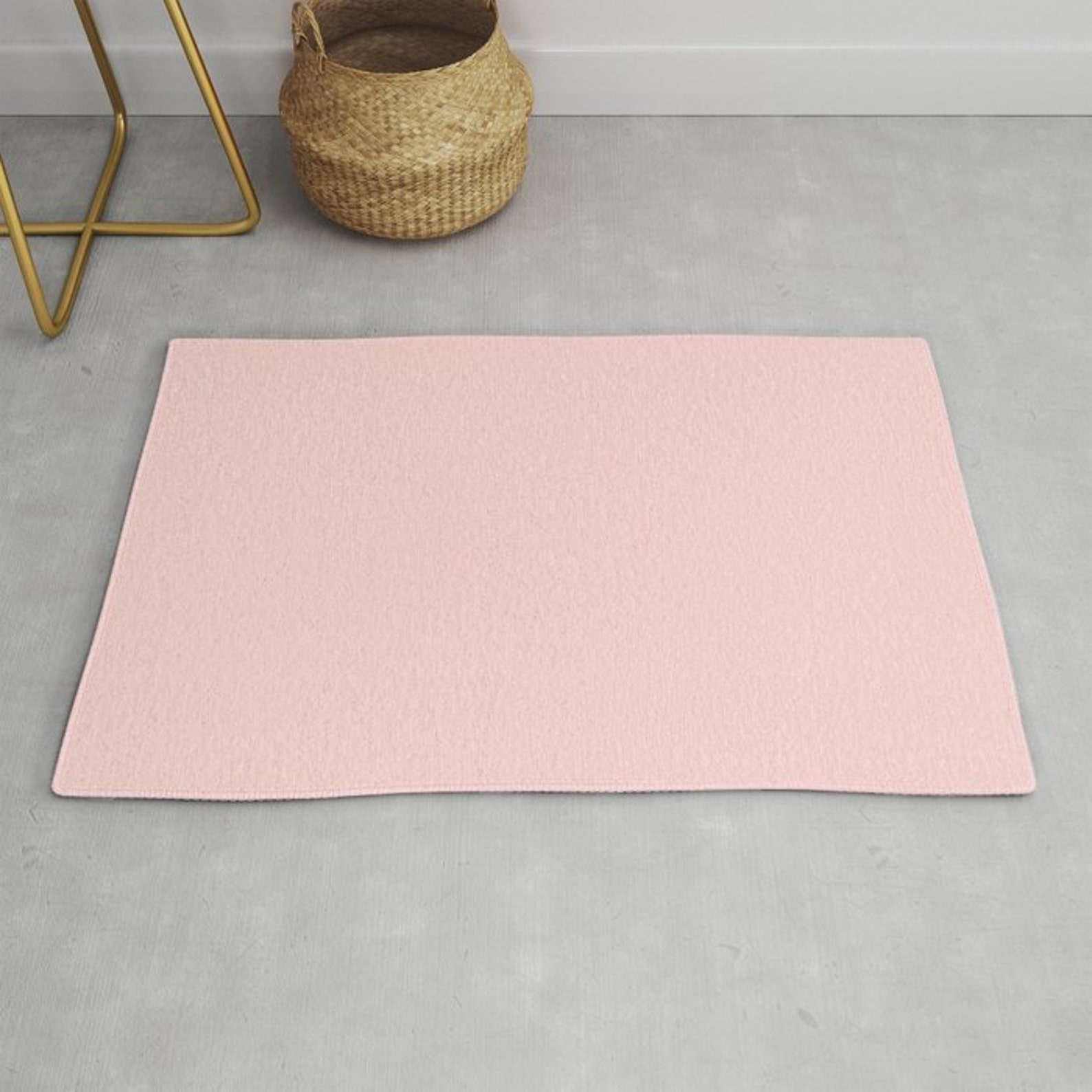 Blush Pink Rug Light Pink Bedroom Rug Soft Pink Pink Etsy