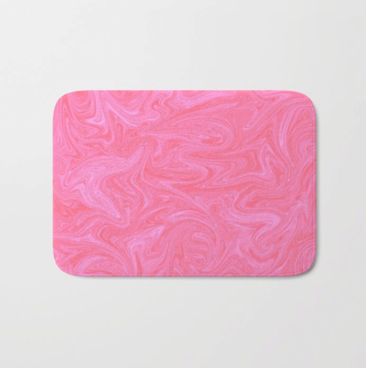Marble Collection Pink Marble Bath Mat Hot Pink Shower Mat Etsy