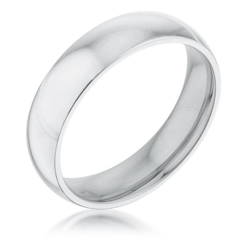 Silver Band 5 mm Stainless Steel Wedding Band Thick Wedding Band Silver Wedding Band Simple Silver Ring Stainless Steel Wedding Band