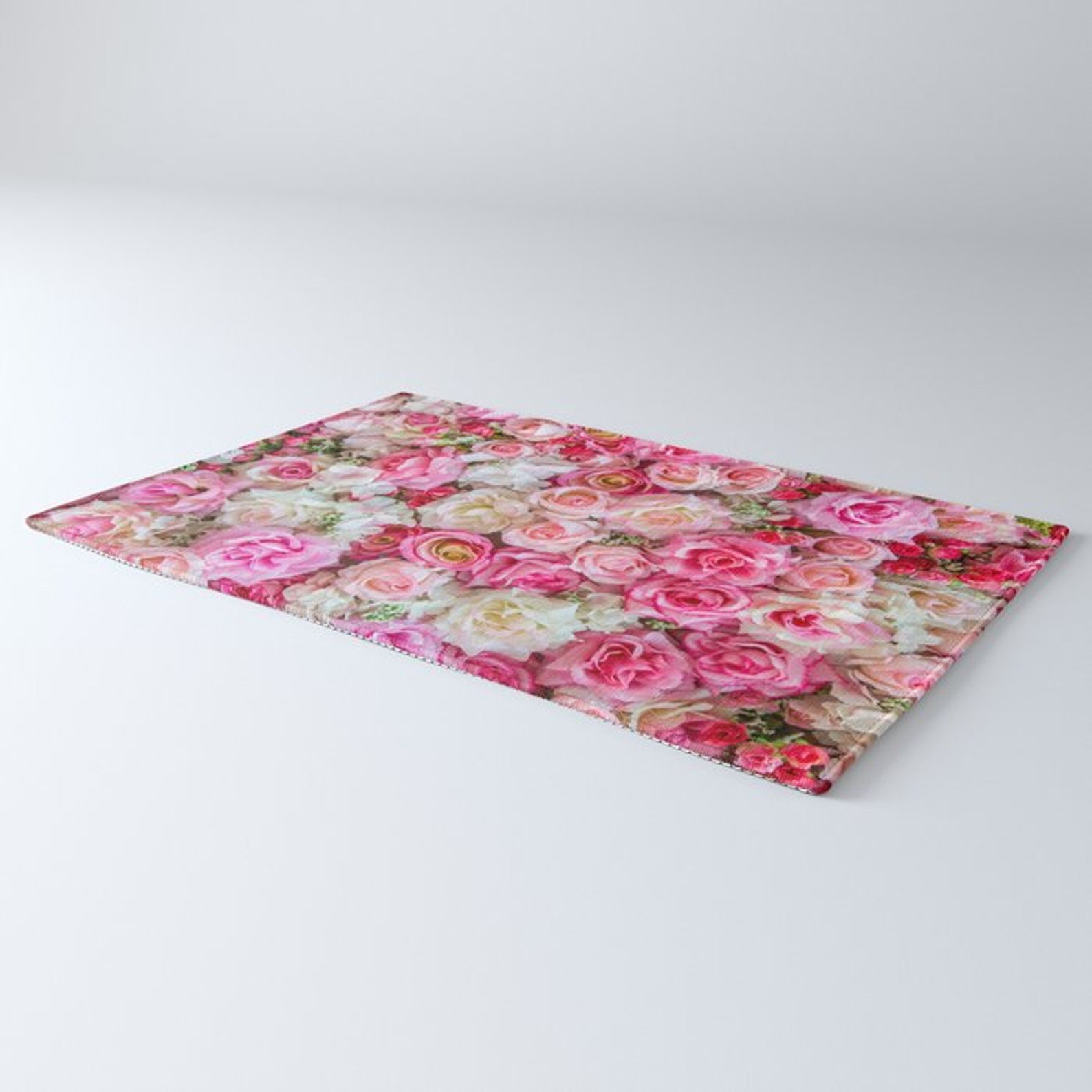 Pink Roses Rug Pink Floral Rug Floral Rug Pink Area Rug Etsy