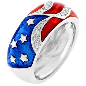 Patriot Band, American Flag Band, America Band, U.S.A Band, Patriotic Band, Red White & Blue Band, Stars Stripes Band, American Ring, July