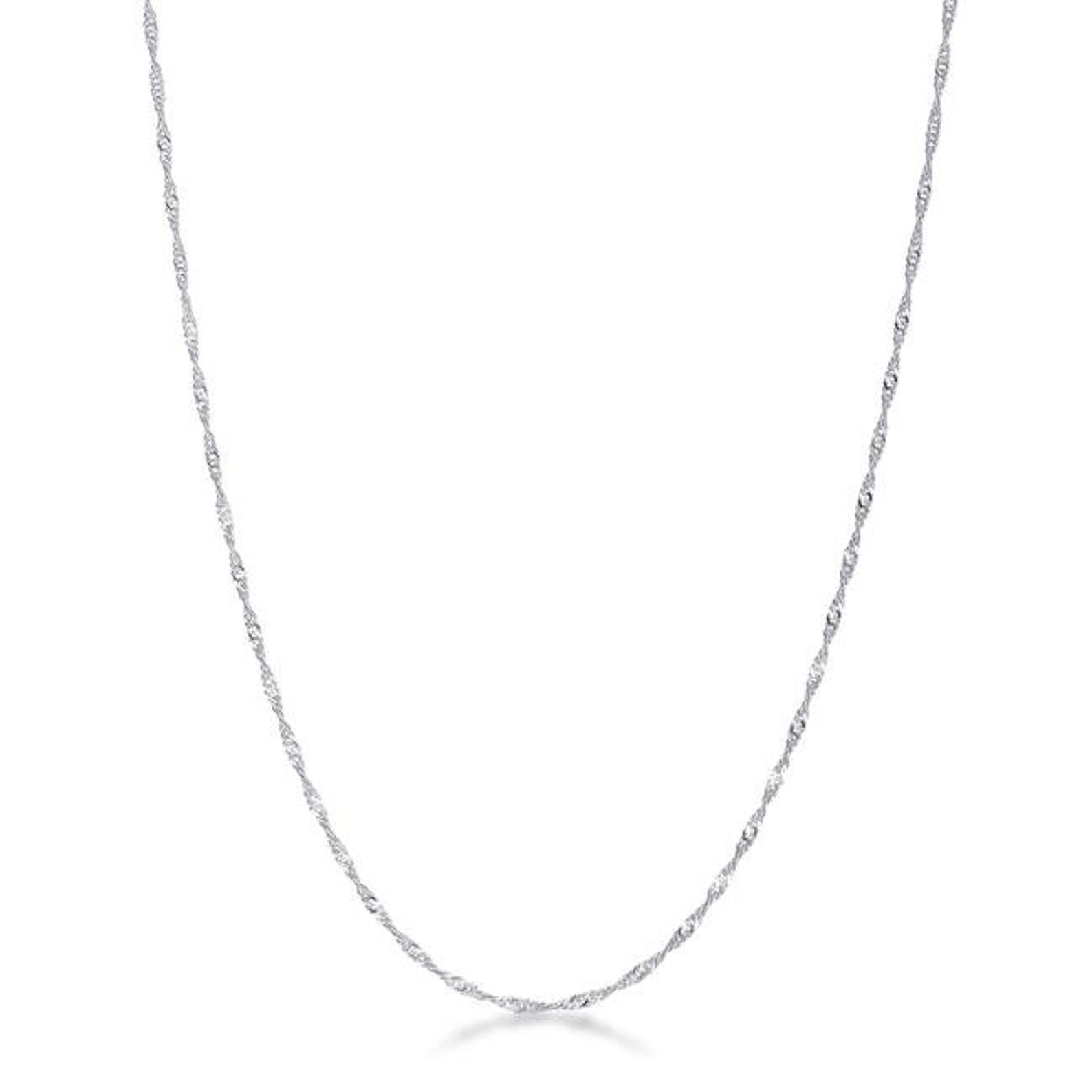 Silver Twisted Chain Silver Rope Chain 16 Inch Silver Chain Etsy
