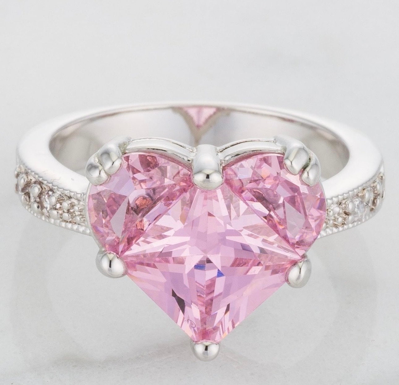 Pink Heart-Cut Engagement Ring – Piks Jewels