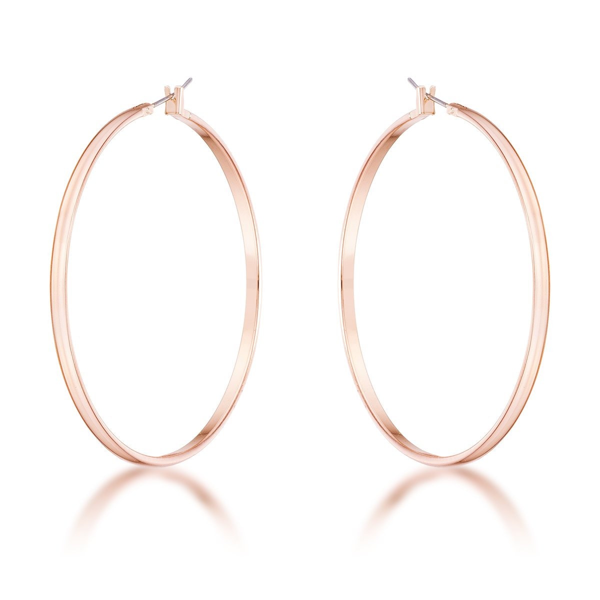 Gold hoops store with roses