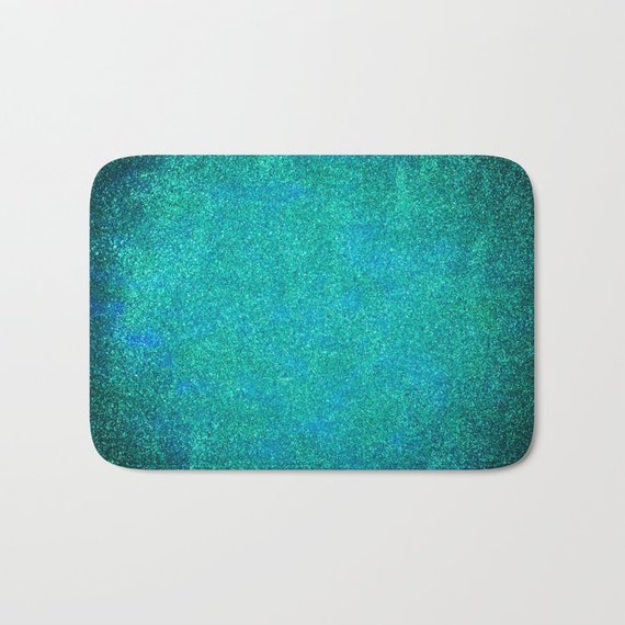 Turquoise Glitter Bath Mat, Turquoise Blue Bath Mat, Blue Shower Bath Mat,  Green Shower Mat, Blue Green Bath, Glitter Bath Mat, Turquoise