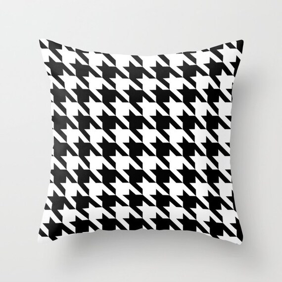 Elegant Houndstooth Pillow Houndstooth Print Throw Pillow Etsy
