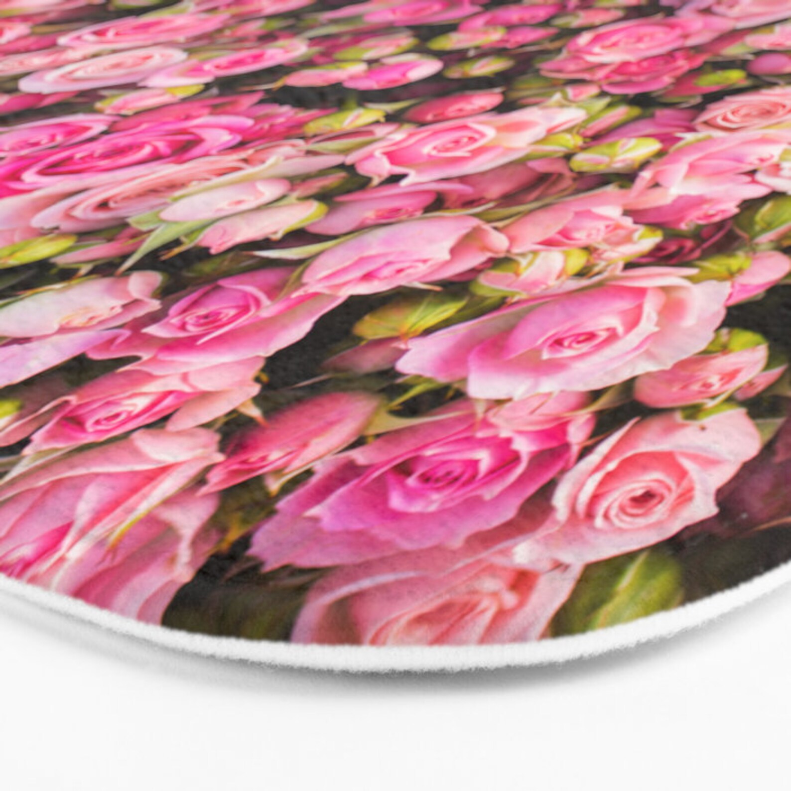Pink Roses Bath Mat Pink Shower Mat Floral Bath Mat Pink Etsy