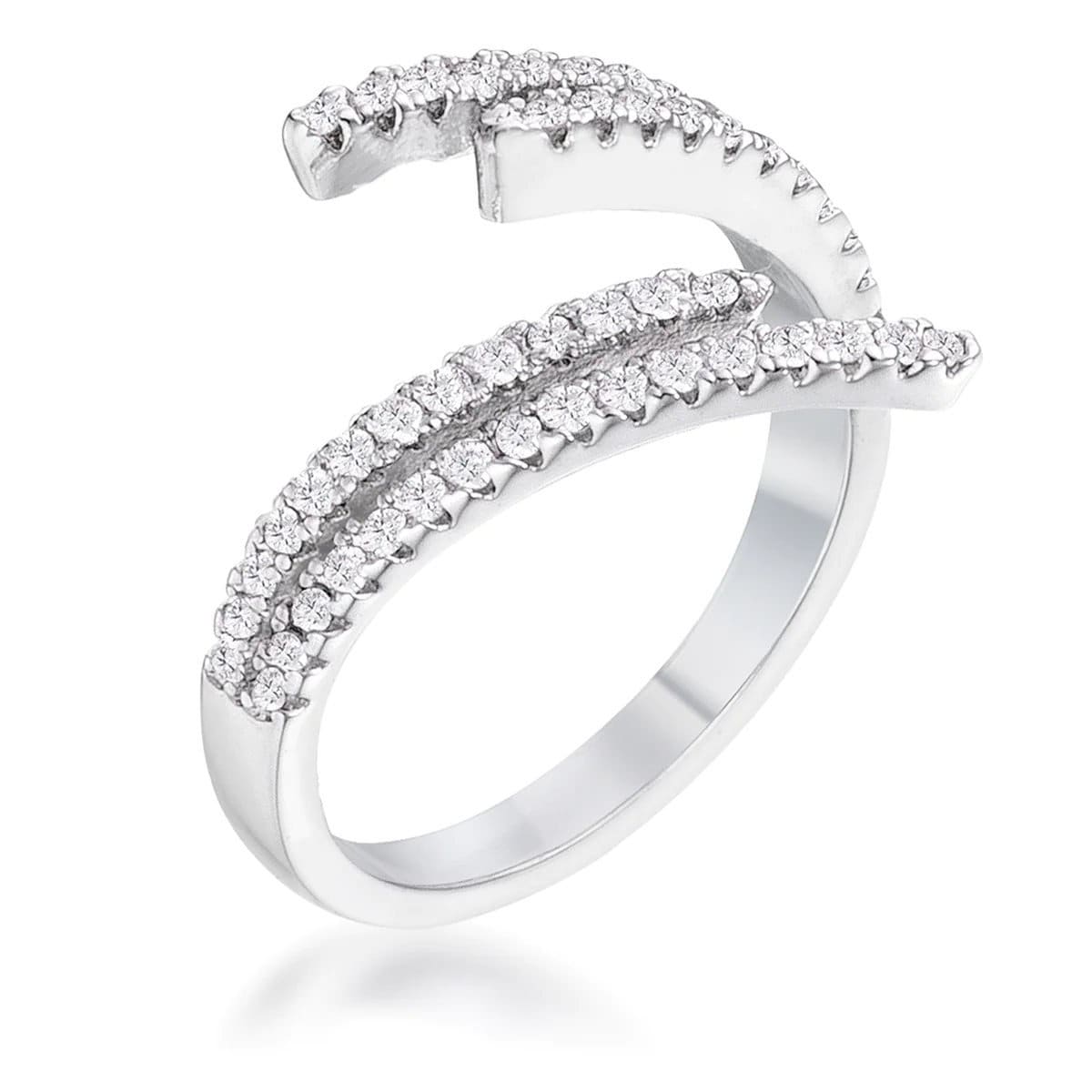 Diamond wrap online fashion ring