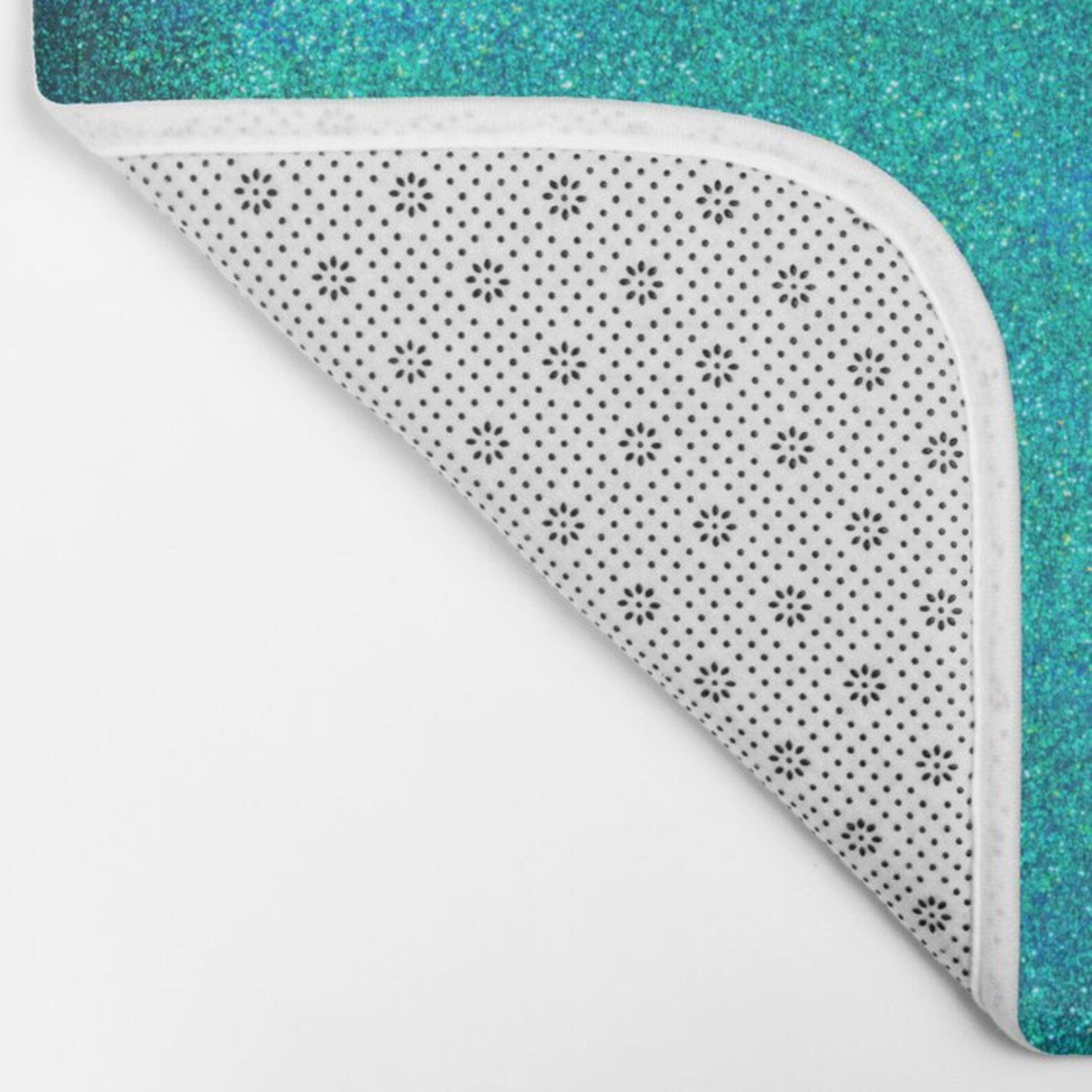 Turquoise Glitter Bath Mat Turquoise Blue Bath Mat Blue Etsy