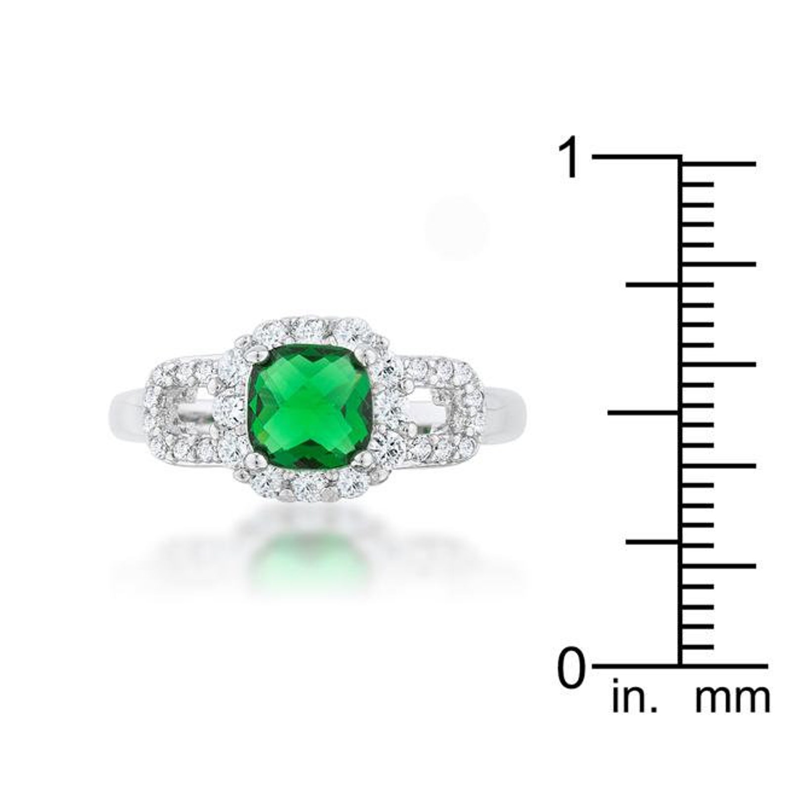 Emerald Cushion Cut Ring Classic Green Gemstone Ring Emerald Etsy