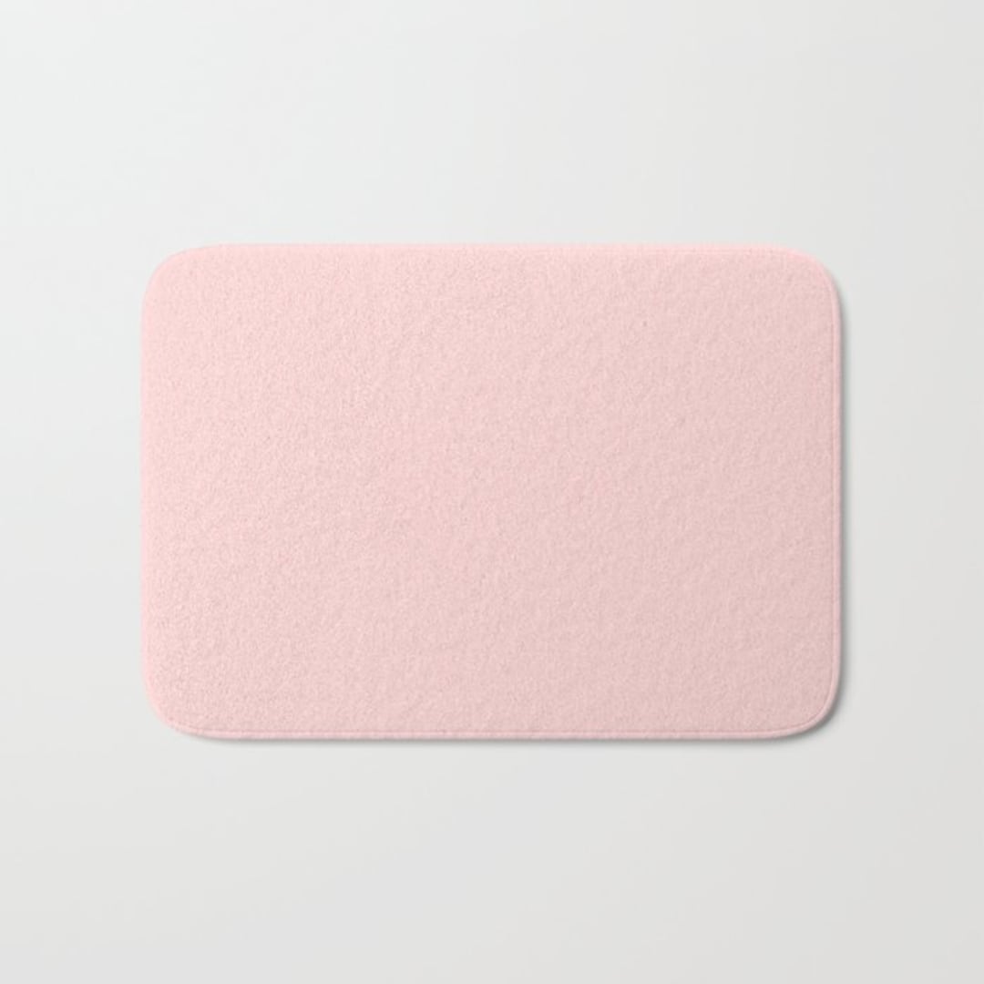 Blush Pink Bath Mat, Light Pink Bath Mat, Solid Pink Shower Mat, Blush