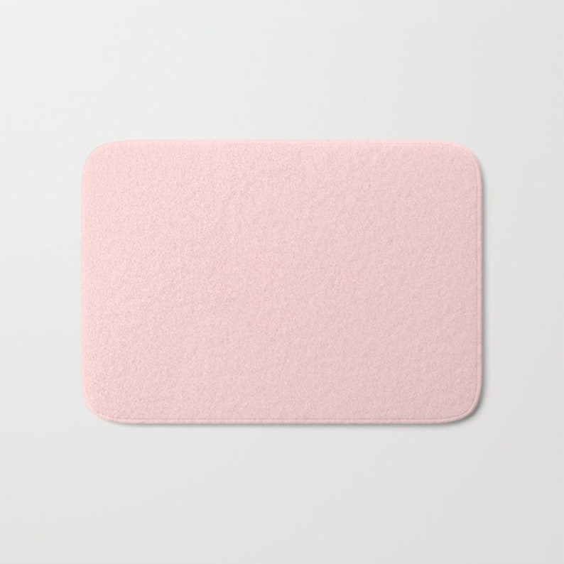 Blush Pink Bath Mat Light Pink Bath Mat Solid Pink Shower Etsy