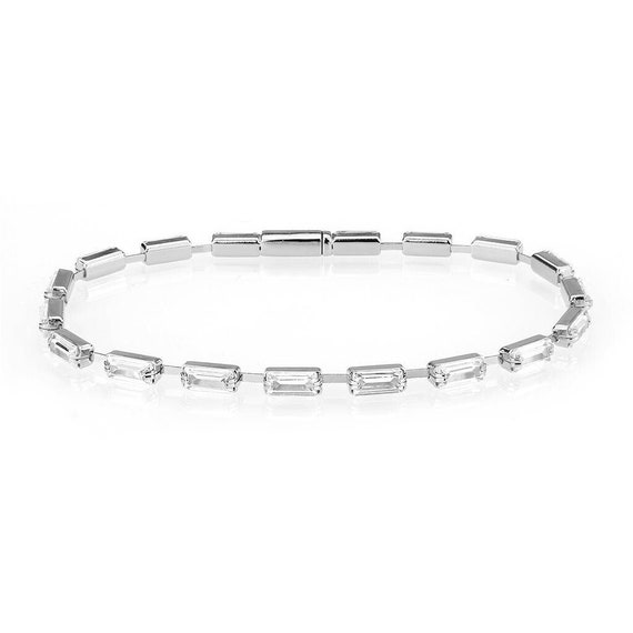 Baguette Cut Deluxe Tennis Bracelet – Bella Crystals