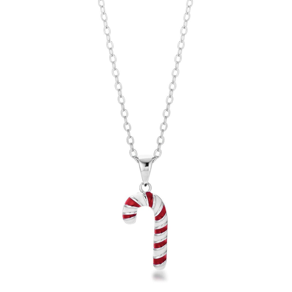 Candy Cane Necklace SMALL Candy Cane Pendant Peppermint Stick Charm  Personalized Letter Christmas Jewelry Stocking Stuffer Gift Under 30 - Etsy