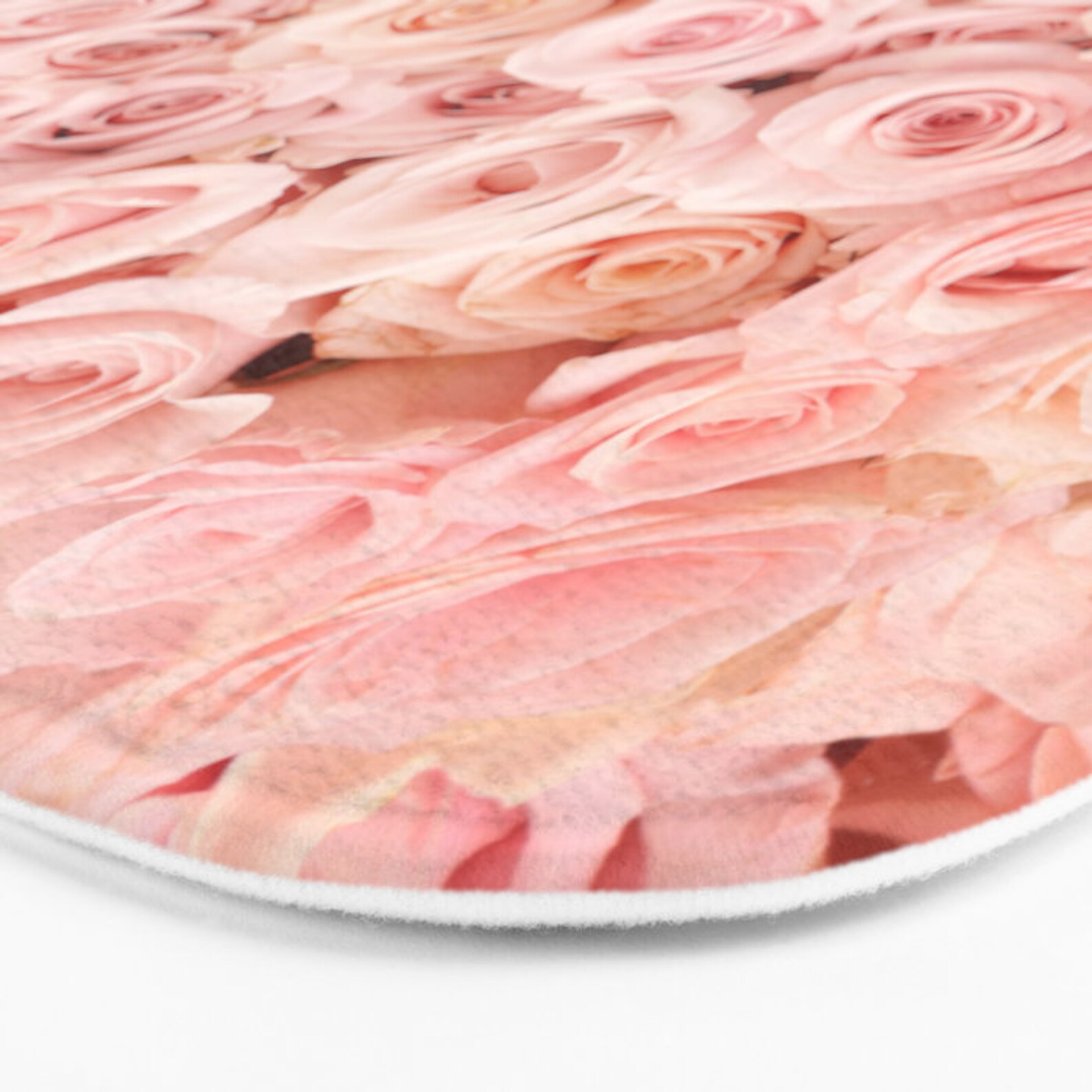 Blush Pink Roses Bath Mat Pink Shower Mat Floral Bath Mat Etsy