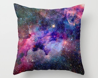 Glitter Star Galaxy Pillow, Stars Pillow, Universe Pillow, Glitter Pillow, Space Galaxy Pillow, Outer Space Pillow, Nebula, Cosmic, Cosmos