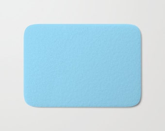 Sky Blue Bath Mat, Solid Blue Bath Mat, Blue Shower Bath Mat, Simple Blue Bathroom Mat, Light Blue Bath Mat, Pretty Blue Bath Rug, Soft Bath