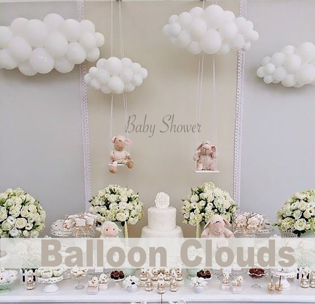 Baby Shower Balloon Clouds Baby Shower Birthday New Baby beautiful Baby Shower Etsy