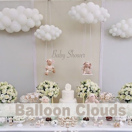 Baby Shower Balloon Clouds Baby Shower Birthday New Baby Etsy