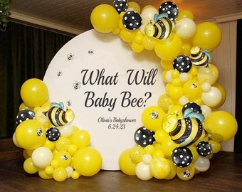 Bee Themed Baby Shower | What Will It Bee Gender Reveal | Baby Shower |Balloon Garland |Baby Shower Decor | 116PCS