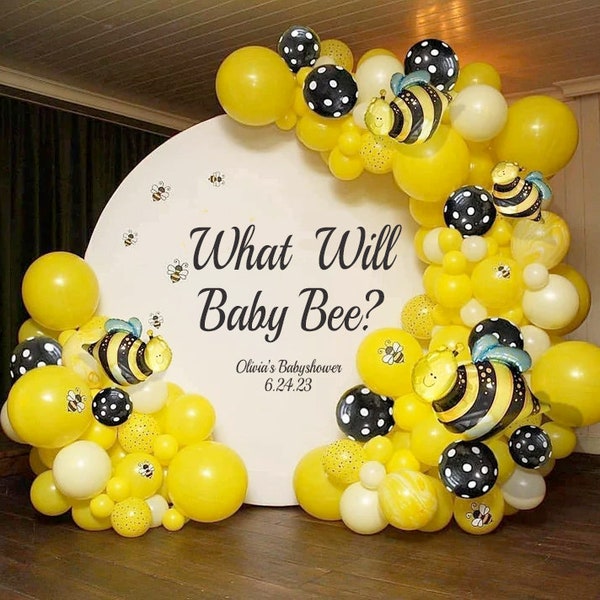 Bee Themed Baby Shower | What Will It Bee Gender Reveal | Baby Shower |Balloon Garland |Baby Shower Decor | 116PCS