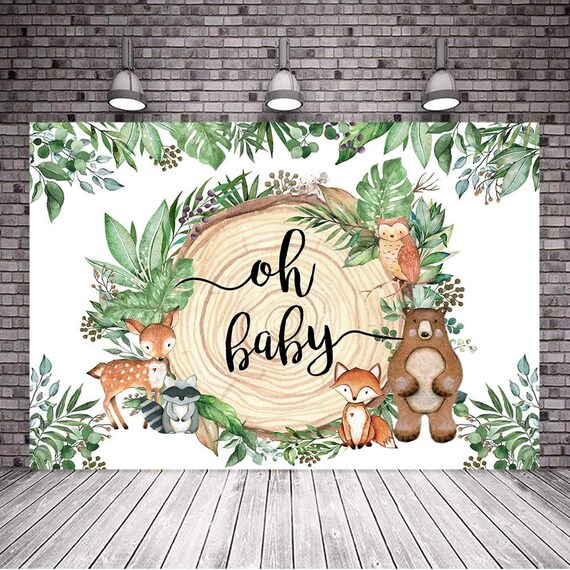 Woodland baby hotsell shower backdrop