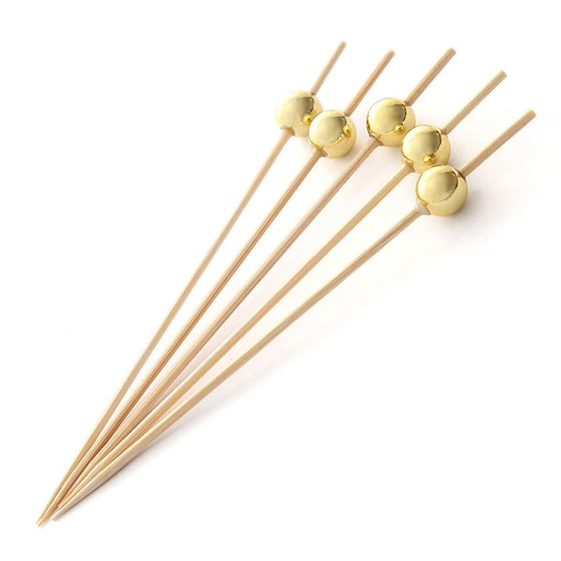 Cocktail Picks Handmade Bamboo Party Supplies Appetizer Etsy